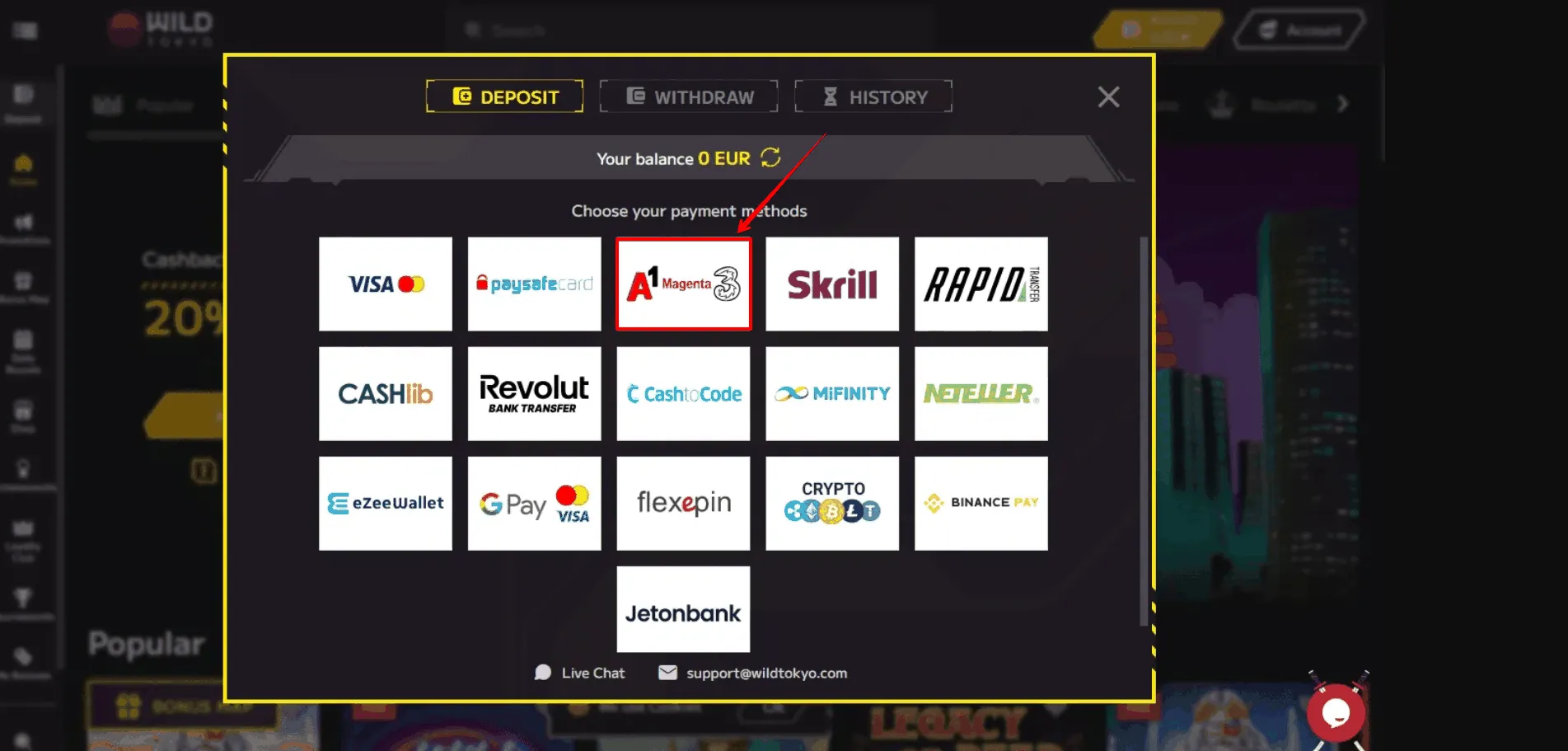 Wild Tokyo Magenta Casino